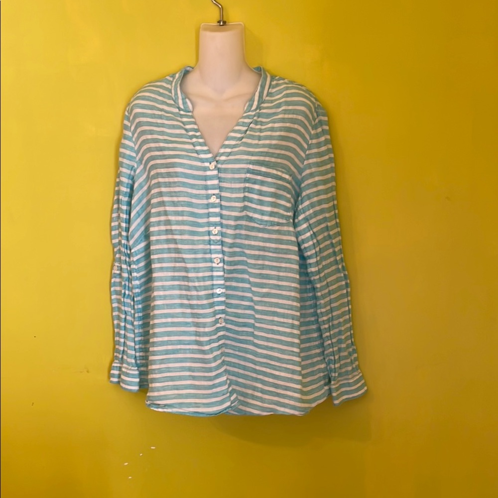 Striped Button-Up Shirt